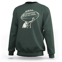 Together We Are America Vintage Football Sweatshirt Patriotic Sports Pride Bunny Inspirational Quote