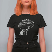 Together We Are America Vintage Football T Shirt For Women Patriotic Sports Pride Bunny Inspirational Quote