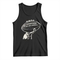 Together We Are America Vintage Football Tank Top Patriotic Sports Pride Bunny Inspirational Quote