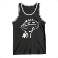 Together We Are America Vintage Football Tank Top Patriotic Sports Pride Bunny Inspirational Quote