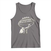 Together We Are America Vintage Football Tank Top Patriotic Sports Pride Bunny Inspirational Quote