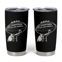 Together We Are America Vintage Football Tumbler Cup Patriotic Sports Pride Bunny Inspirational Quote
