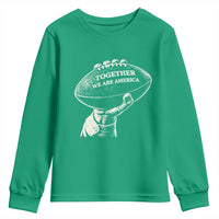 Together We Are America Vintage Football Youth Sweatshirt Patriotic Sports Pride Bunny Inspirational Quote