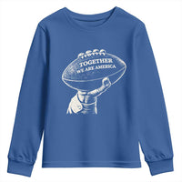 Together We Are America Vintage Football Youth Sweatshirt Patriotic Sports Pride Bunny Inspirational Quote
