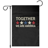 Together We Are America Patriotic Unity Garden Flag Vintage Red White Blue Stars Bunny Inspirational Quote
