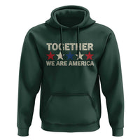 Together We Are America Patriotic Unity Hoodie Vintage Red White Blue Stars Bunny Inspirational Quote