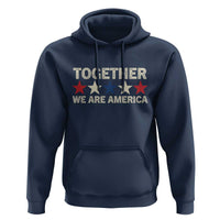 Together We Are America Patriotic Unity Hoodie Vintage Red White Blue Stars Bunny Inspirational Quote