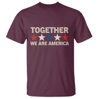 Together We Are America Patriotic Unity T Shirt Vintage Red White Blue Stars Bunny Inspirational Quote