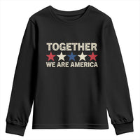 Together We Are America Patriotic Unity Youth Sweatshirt Vintage Red White Blue Stars Bunny Inspirational Quote