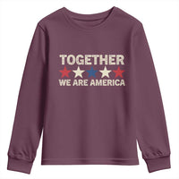 Together We Are America Patriotic Unity Youth Sweatshirt Vintage Red White Blue Stars Bunny Inspirational Quote