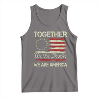Together We Are America Betsy Ross Patriotic Flag Tank Top We The People Unity and Freedom Bunny Inspirational Quote
