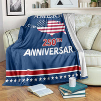 America 250th Anniversary 1776 2026 Patriotic USA Map Throw Blanket 250 Years of Freedom American Flag 4th of July Independence Celebration