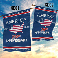 America 250th Anniversary 1776 2026 Patriotic USA Map Garden Flag 250 Years of Freedom American Flag 4th of July Independence Celebration