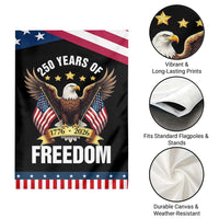 America 250th Anniversary 1776 2026 Patriotic Bald Eagle Garden Flag 250 Years of Freedom 4th of July Independence Celebration