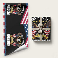 America 250th Anniversary 1776 2026 Patriotic Bald Eagle Wrapping Paper Roll 250 Years of Freedom 4th of July Independence Celebration