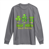 Funny Teacher St Patricks Day Long Sleeve Shirt Irish Math 3.14 Pi Shamrock Teacher Happy Day