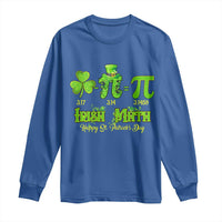 Funny Teacher St Patricks Day Long Sleeve Shirt Irish Math 3.14 Pi Shamrock Teacher Happy Day