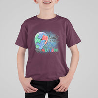 Light Up Blue Autism Awareness Autistic Include Support Kid T-Shirt - Wonder Print Shop