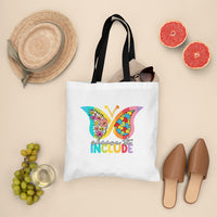 Choose To Include Autism Acceptance Spectrum Neurodiversity SPED Teacher Gift, Autism Awareness Tote Bag, Tote Bag - Wonder Print Shop