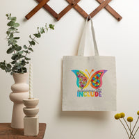 Choose To Include Autism Acceptance Spectrum Neurodiversity SPED Teacher Gift, Autism Awareness Tote Bag, Tote Bag - Wonder Print Shop