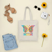 Choose To Include Autism Acceptance Spectrum Neurodiversity SPED Teacher Gift, Autism Awareness Tote Bag, Tote Bag - Wonder Print Shop