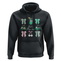 Lets Par-tee Coquette Golf Bows Hoodie Preppy Pink and Green Golf Cart n Bag Golfing Lover Club