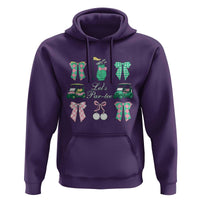 Lets Par-tee Coquette Golf Bows Hoodie Preppy Pink and Green Golf Cart n Bag Golfing Lover Club