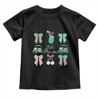 Lets Par-tee Coquette Golf Bows Toddler T Shirt Preppy Pink and Green Golf Cart n Bag Golfing Lover Club