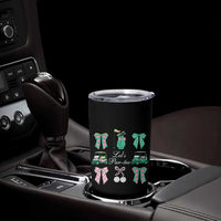 Lets Par-tee Coquette Golf Bows Tumbler Cup Preppy Pink and Green Golf Cart n Bag Golfing Lover Club