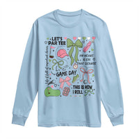Lets Par-tee Coquette Golf Bows Long Sleeve Shirt Pink and Green Gear Girls Game Day Golfing Tradition