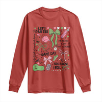 Lets Par-tee Coquette Golf Bows Long Sleeve Shirt Pink and Green Gear Girls Game Day Golfing Tradition