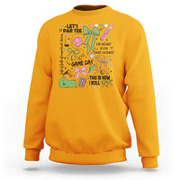 Lets Par-tee Coquette Golf Bows Sweatshirt Pink and Green Gear Girls Game Day Golfing Tradition