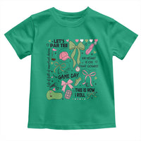 Lets Par-tee Coquette Golf Bows Toddler T Shirt Pink and Green Gear Girls Game Day Golfing Tradition