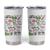 Lets Par-tee Coquette Golf Bows Tumbler Cup Pink and Green Gear Girls Game Day Golfing Tradition