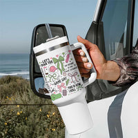 Lets Par-tee Coquette Golf Bows Tumbler With Handle Pink and Green Gear Girls Game Day Golfing Tradition
