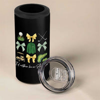 Funny Id Rather Be In Augusta Coquette Golfer 4 in 1 Can Cooler Tumbler Georgia Golf Traditions Golfing Fan Aesthetic