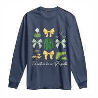 Funny Id Rather Be In Augusta Coquette Golfer Long Sleeve Shirt Georgia Golf Traditions Golfing Fan Aesthetic