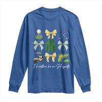 Funny Id Rather Be In Augusta Coquette Golfer Long Sleeve Shirt Georgia Golf Traditions Golfing Fan Aesthetic