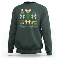 Funny Id Rather Be In Augusta Coquette Golfer Sweatshirt Georgia Golf Traditions Golfing Fan Aesthetic