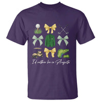 Funny Id Rather Be In Augusta Coquette Golfer T Shirt Georgia Golf Traditions Golfing Fan Aesthetic