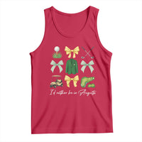 Funny Id Rather Be In Augusta Coquette Golfer Tank Top Georgia Golf Traditions Golfing Fan Aesthetic