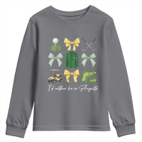 Funny Id Rather Be In Augusta Coquette Golfer Youth Sweatshirt Georgia Golf Traditions Golfing Fan Aesthetic