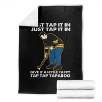 Just Tap It In Funny Golfer Throw Blanket Tappy Tap Taparoo Putting Golfing Humor Retro Golf Lover