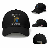 Just Tap It In Funny Golfer Baseball Cap Tappy Tap Taparoo Putting Golfing Humor Retro Golf Lover