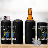 Just Tap It In Funny Golfer 4 in 1 Can Cooler Tumbler Tappy Tap Taparoo Putting Golfing Humor Retro Golf Lover
