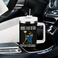Just Tap It In Funny Golfer Tumbler With Handle Tappy Tap Taparoo Putting Golfing Humor Retro Golf Lover