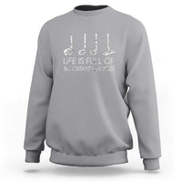 Life Is Full Of Important Choices Golf Club Sweatshirt Driver Iron Wedge Putter Selection Funny Avid Golfers