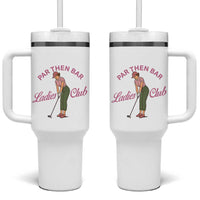 Par Then Bar Ladies Club Vintage Tumbler With Handle Retro Womens Golfing 19th Hole Humor Preppy Country