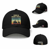 This Is How I Roll Golf Cart Retro 70s 80s Baseball Cap Vintage Golfing Lover Golfer Country Club Lifestyle