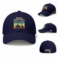 This Is How I Roll Golf Cart Retro 70s 80s Baseball Cap Vintage Golfing Lover Golfer Country Club Lifestyle